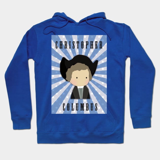 Christopher Columbus Cute Cartoon Art Hoodie by WordvineMedia